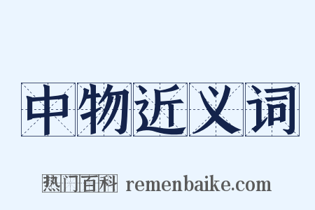 中物近义词是什么意思的图片
